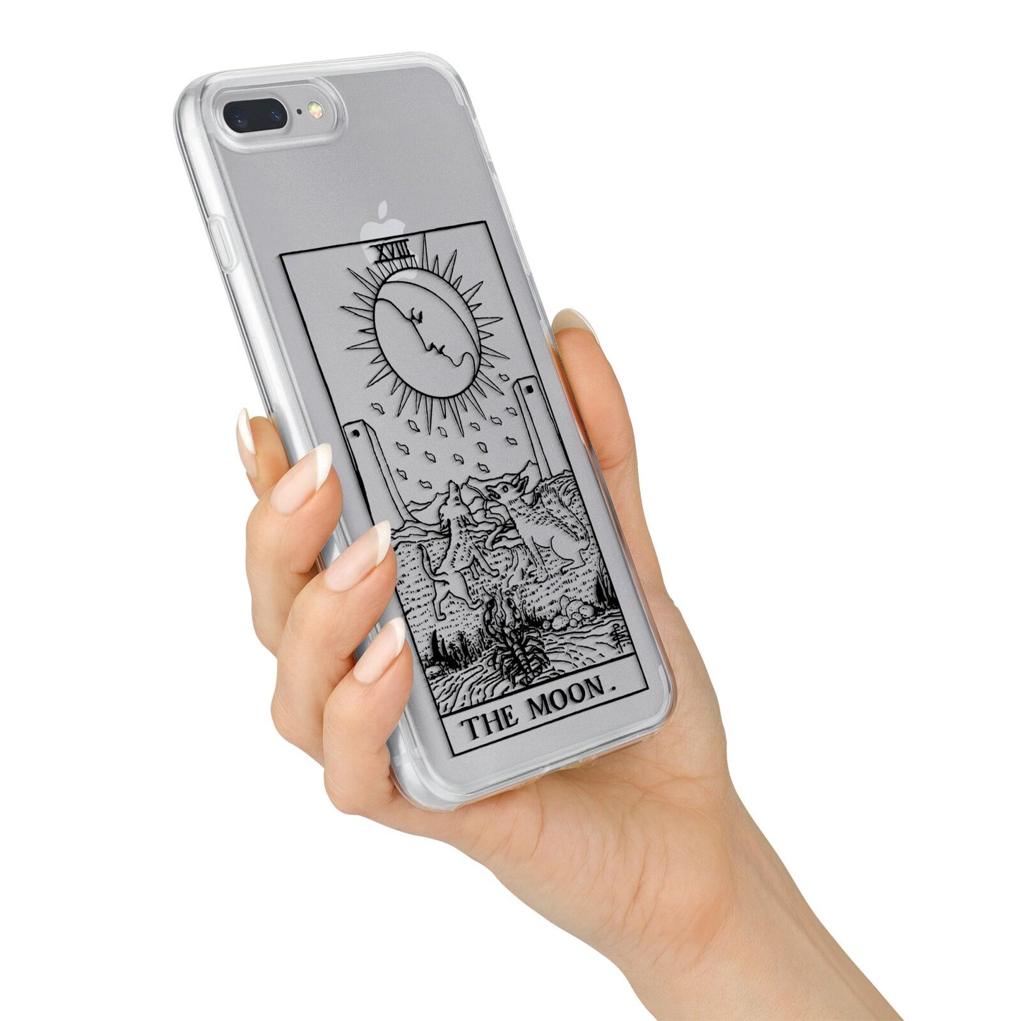 The Moon Monochrome iPhone 7 Plus Bumper Case on Silver iPhone Alternative Image