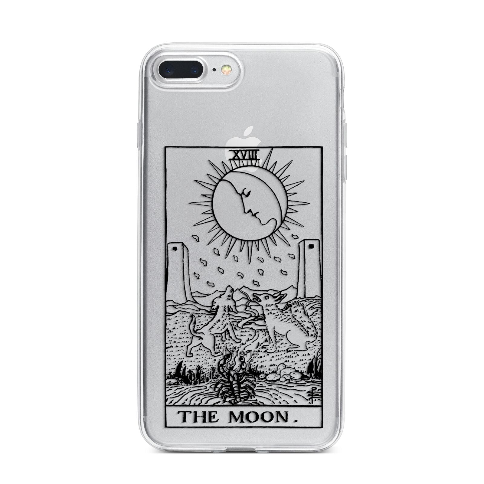 The Moon Monochrome iPhone 7 Plus Bumper Case on Silver iPhone
