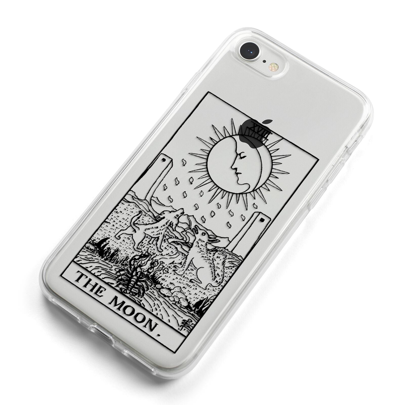 The Moon Monochrome iPhone 8 Bumper Case on Silver iPhone Alternative Image