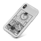The Moon Monochrome iPhone X Bumper Case on Silver iPhone