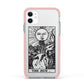 The Sun Monochrome Apple iPhone 11 in White with Pink Impact Case