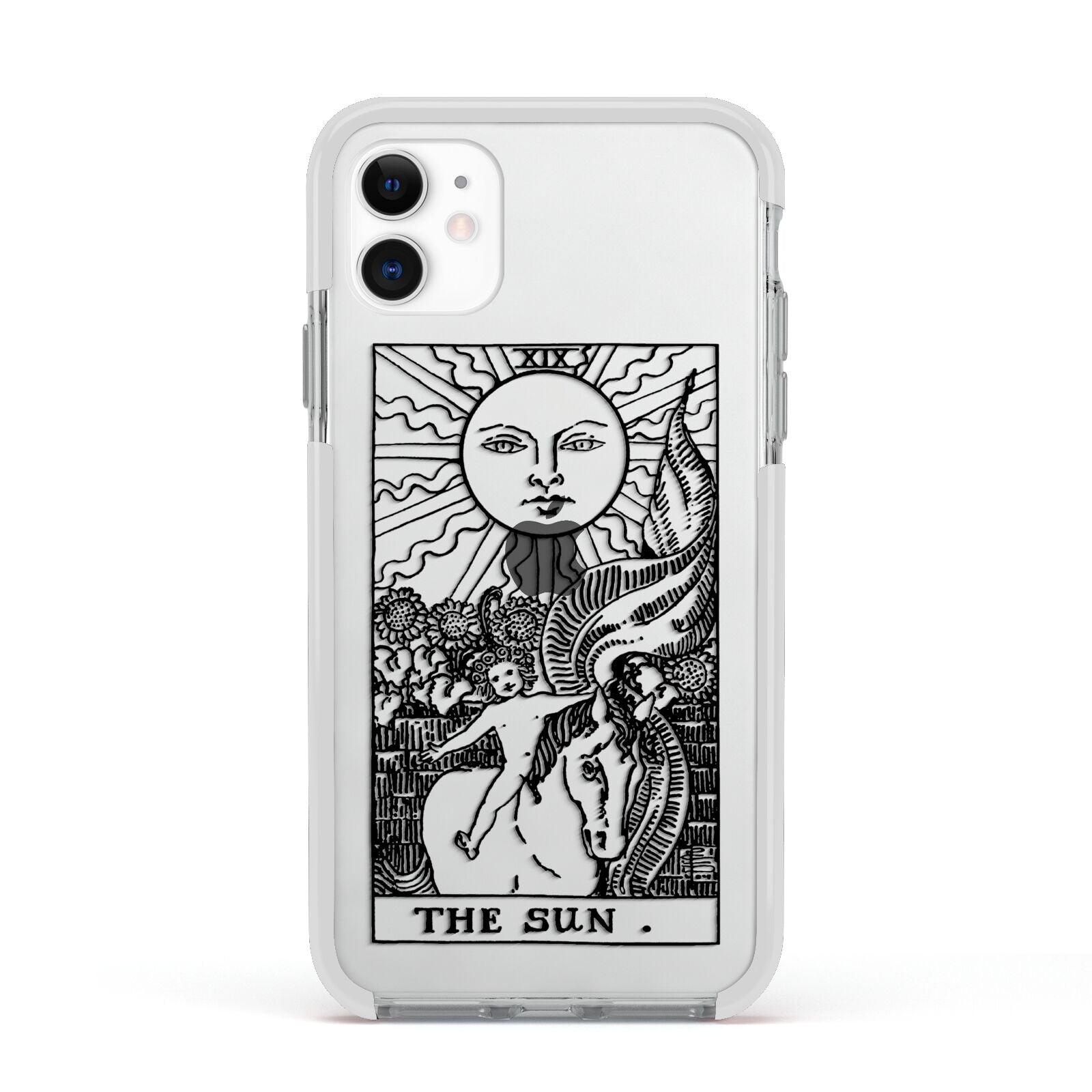 The Sun Monochrome Apple iPhone 11 in White with White Impact Case