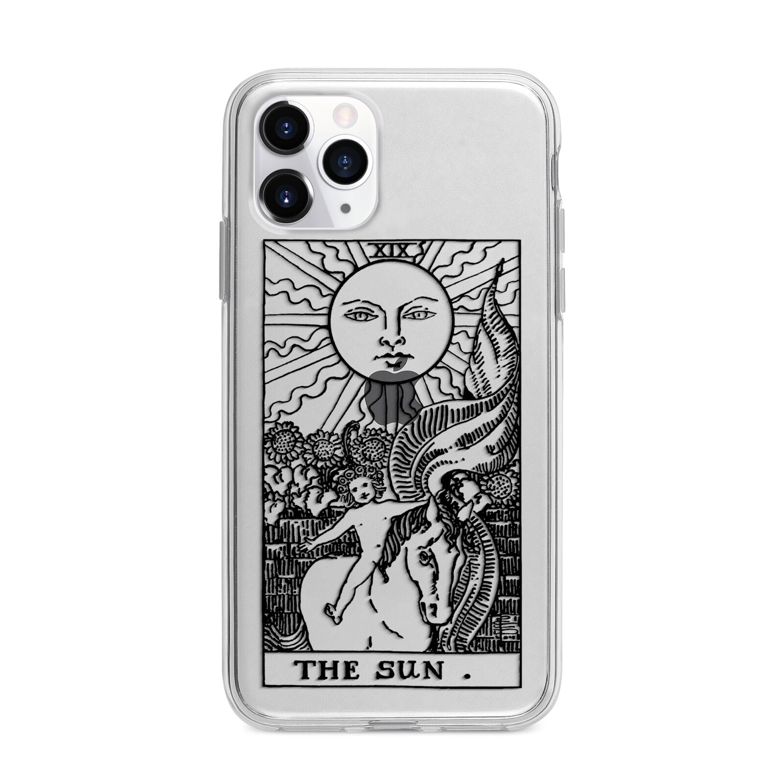 The Sun Monochrome Apple iPhone 11 Pro in Silver with Bumper Case