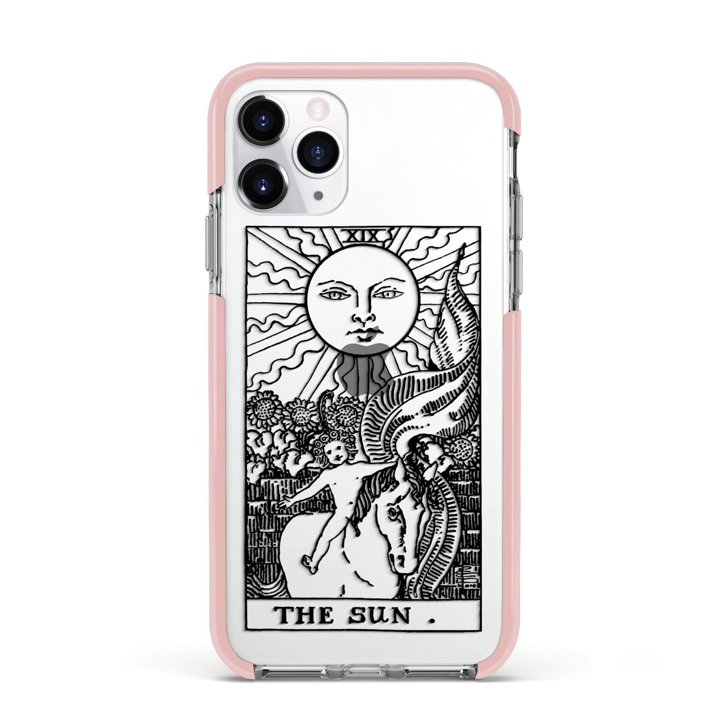 The Sun Monochrome Apple iPhone 11 Pro in Silver with Pink Impact Case