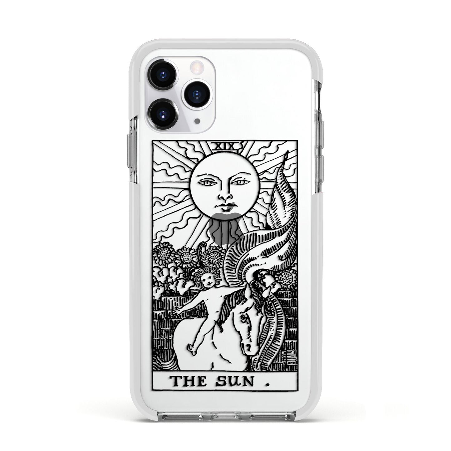The Sun Monochrome Apple iPhone 11 Pro in Silver with White Impact Case