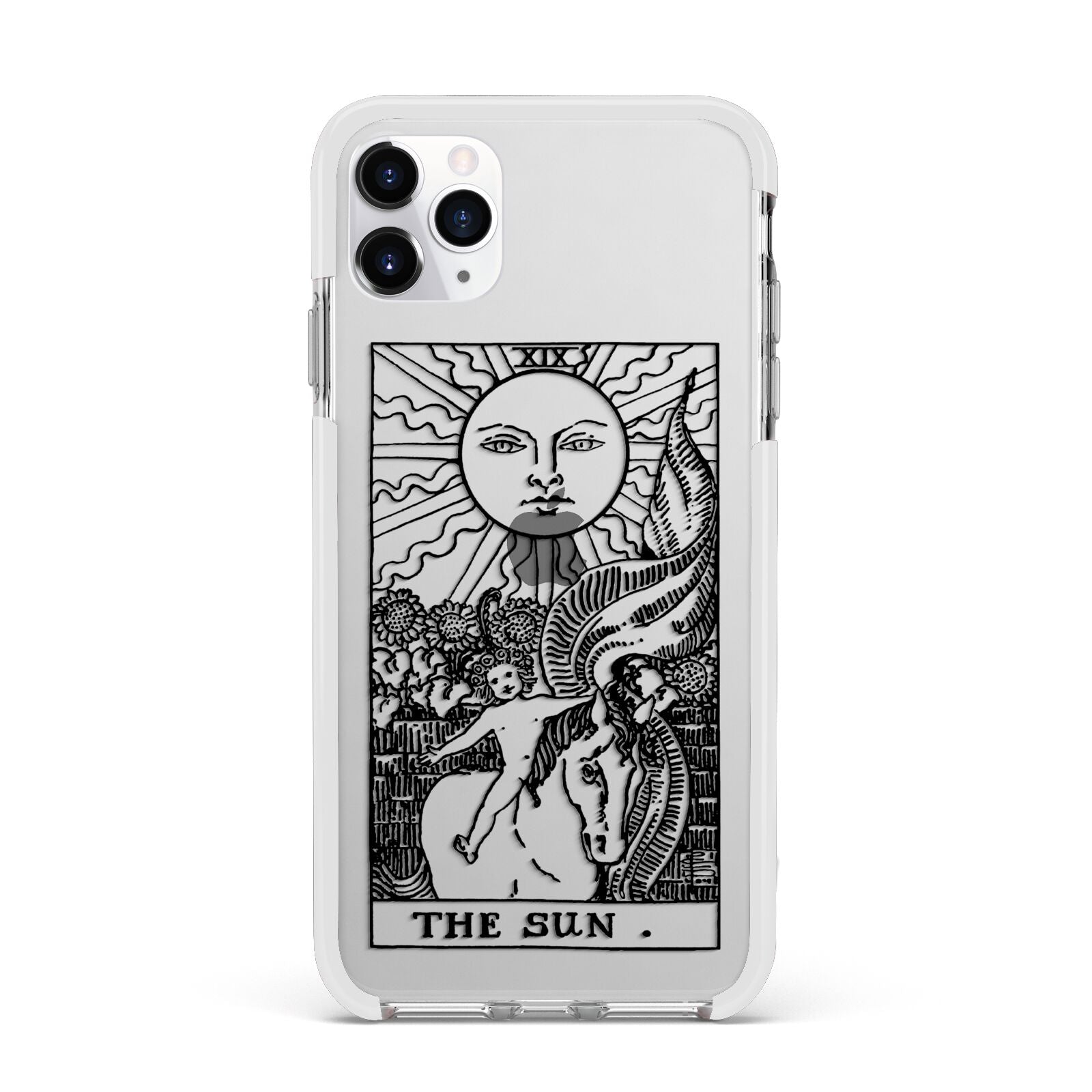 The Sun Monochrome Apple iPhone 11 Pro Max in Silver with White Impact Case