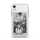 The Sun Monochrome Apple iPhone XR Impact Case White Edge on Silver Phone