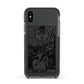 The Sun Monochrome Apple iPhone Xs Impact Case Black Edge on Black Phone