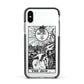 The Sun Monochrome Apple iPhone Xs Impact Case Black Edge on Silver Phone