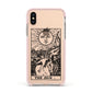 The Sun Monochrome Apple iPhone Xs Impact Case Pink Edge on Gold Phone