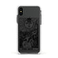 The Sun Monochrome Apple iPhone Xs Impact Case White Edge on Black Phone