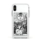 The Sun Monochrome Apple iPhone Xs Impact Case White Edge on Silver Phone