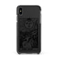 The Sun Monochrome Apple iPhone Xs Max Impact Case Black Edge on Black Phone