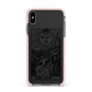 The Sun Monochrome Apple iPhone Xs Max Impact Case Pink Edge on Black Phone