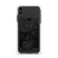 The Sun Monochrome Apple iPhone Xs Max Impact Case White Edge on Black Phone
