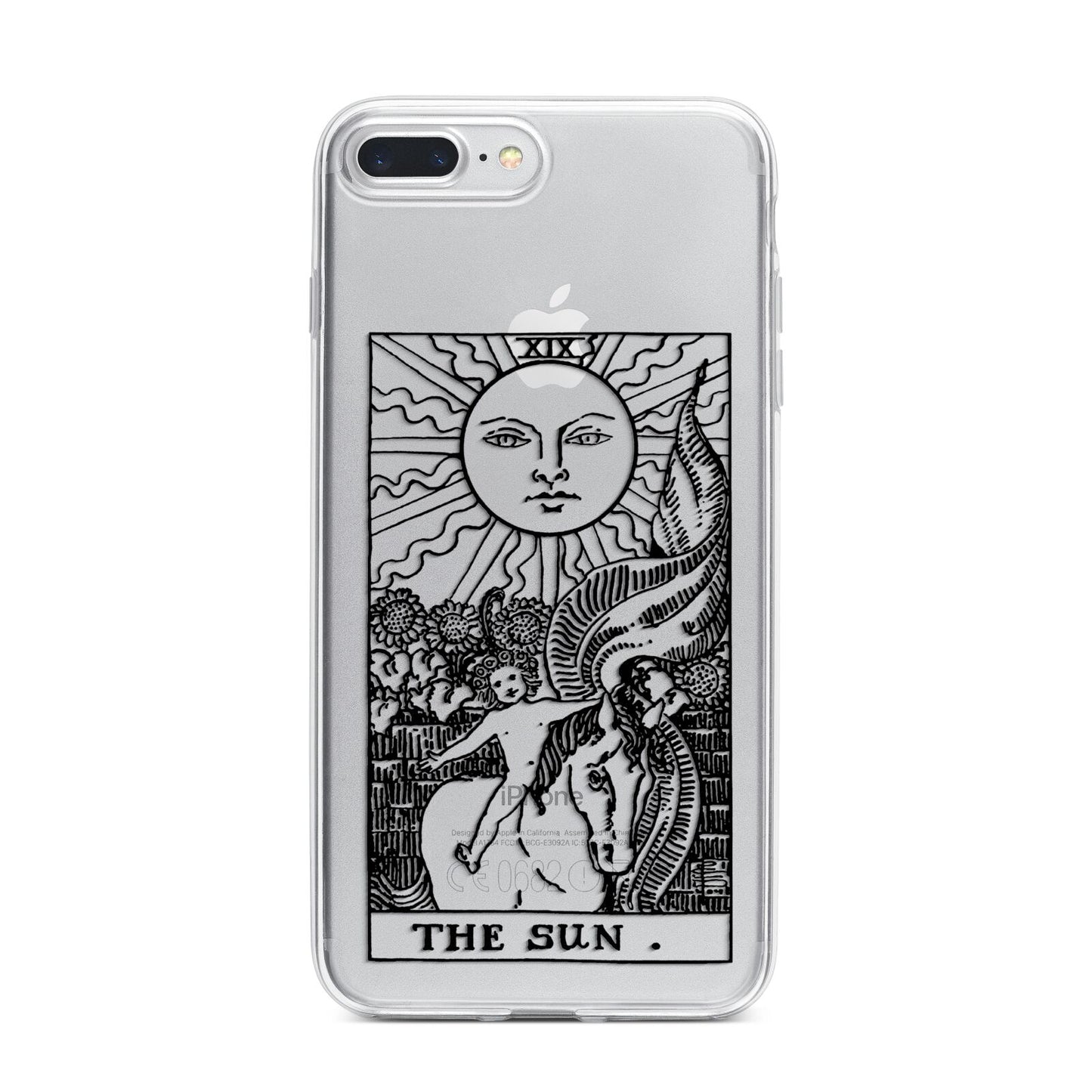 The Sun Monochrome iPhone 7 Plus Bumper Case on Silver iPhone