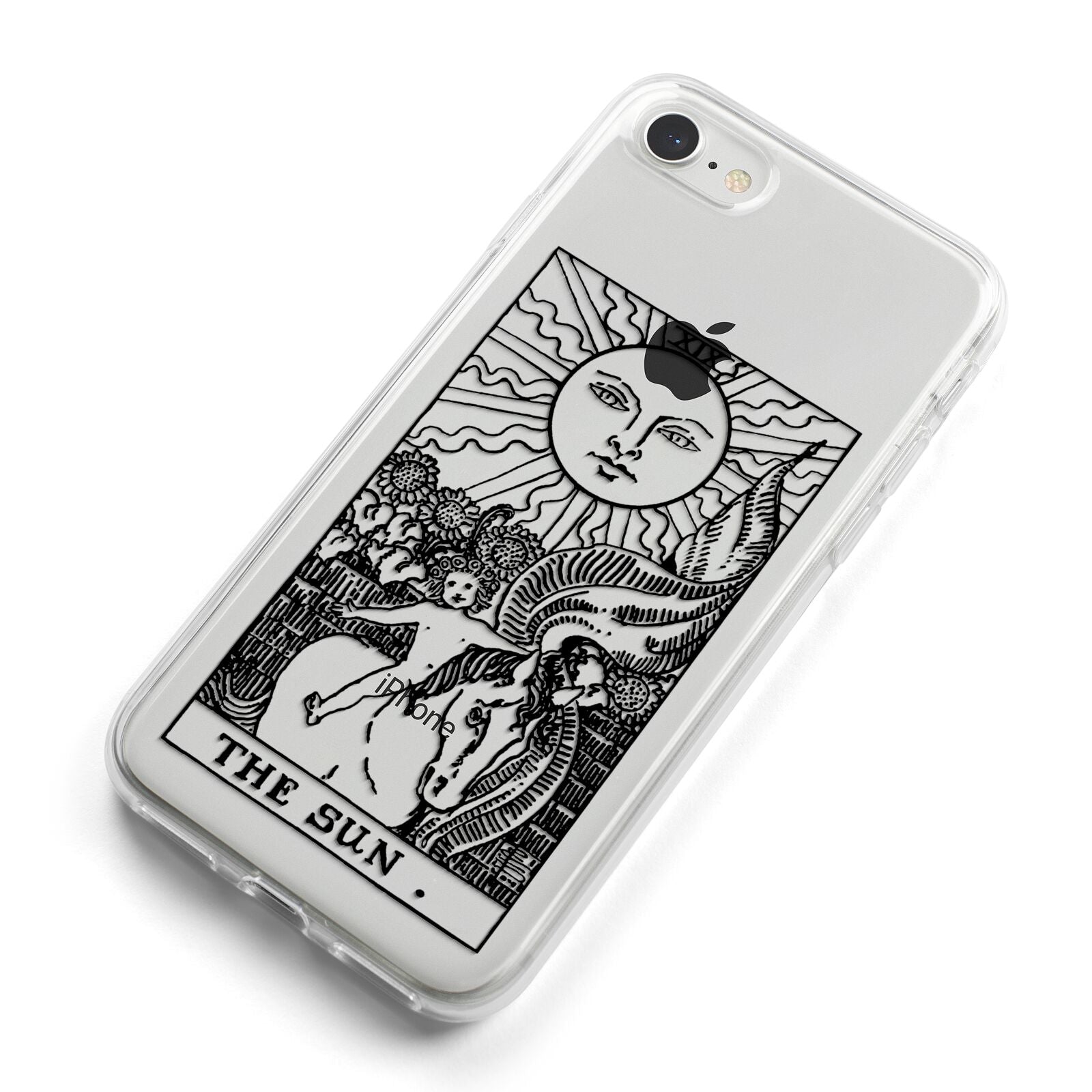 The Sun Monochrome iPhone 8 Bumper Case on Silver iPhone Alternative Image