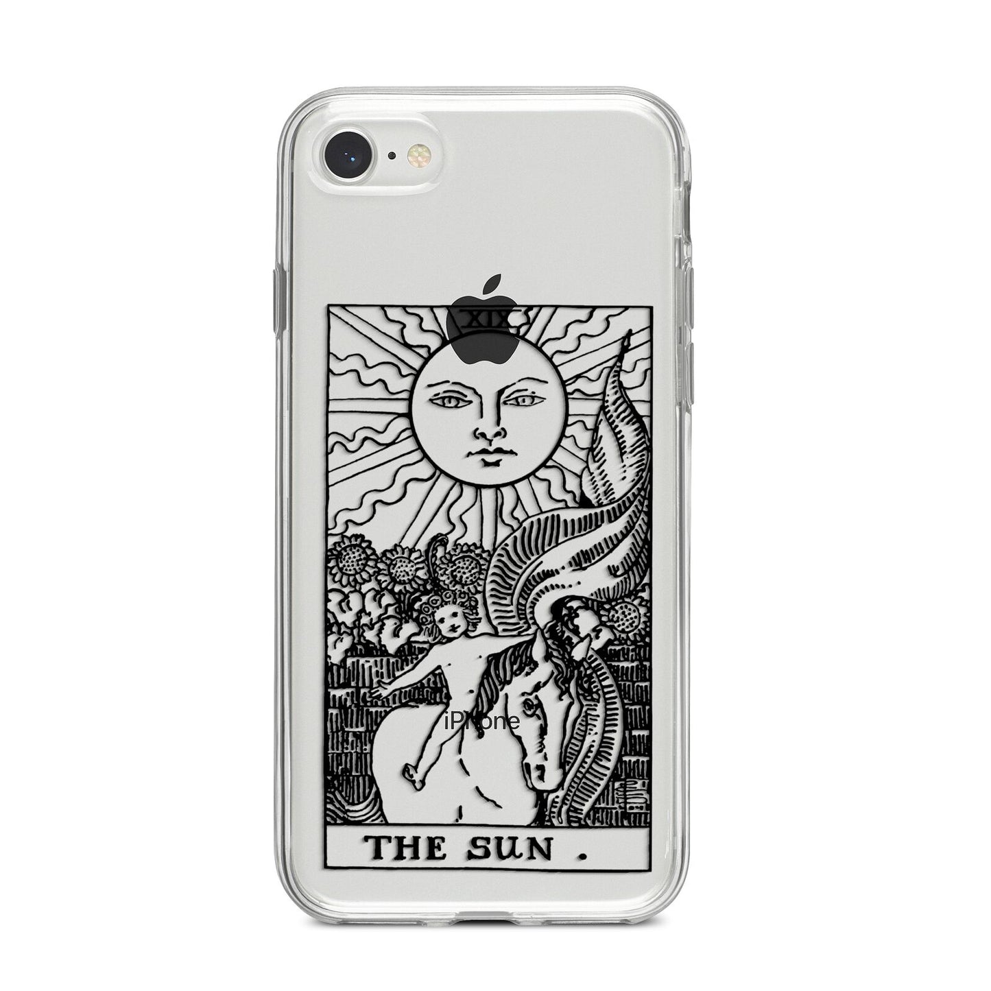The Sun Monochrome iPhone 8 Bumper Case on Silver iPhone