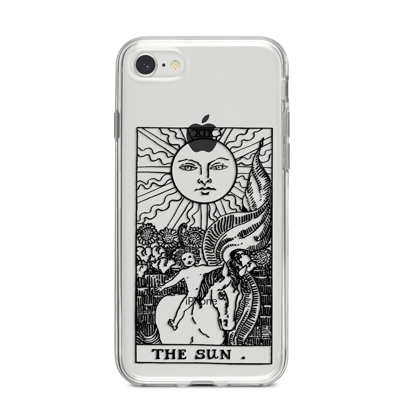 The Sun Monochrome iPhone 8 Bumper Case on Silver iPhone
