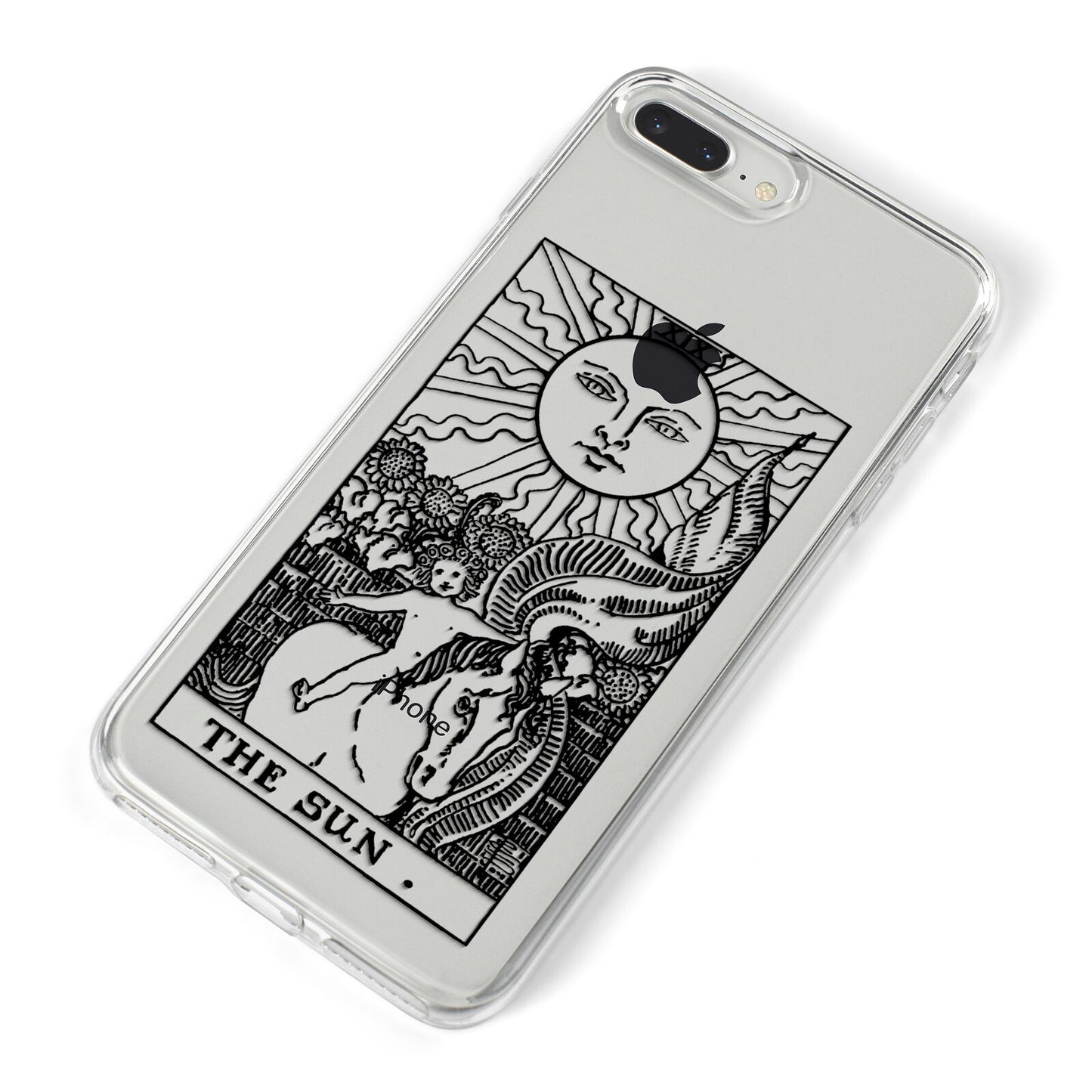 The Sun Monochrome iPhone 8 Plus Bumper Case on Silver iPhone Alternative Image