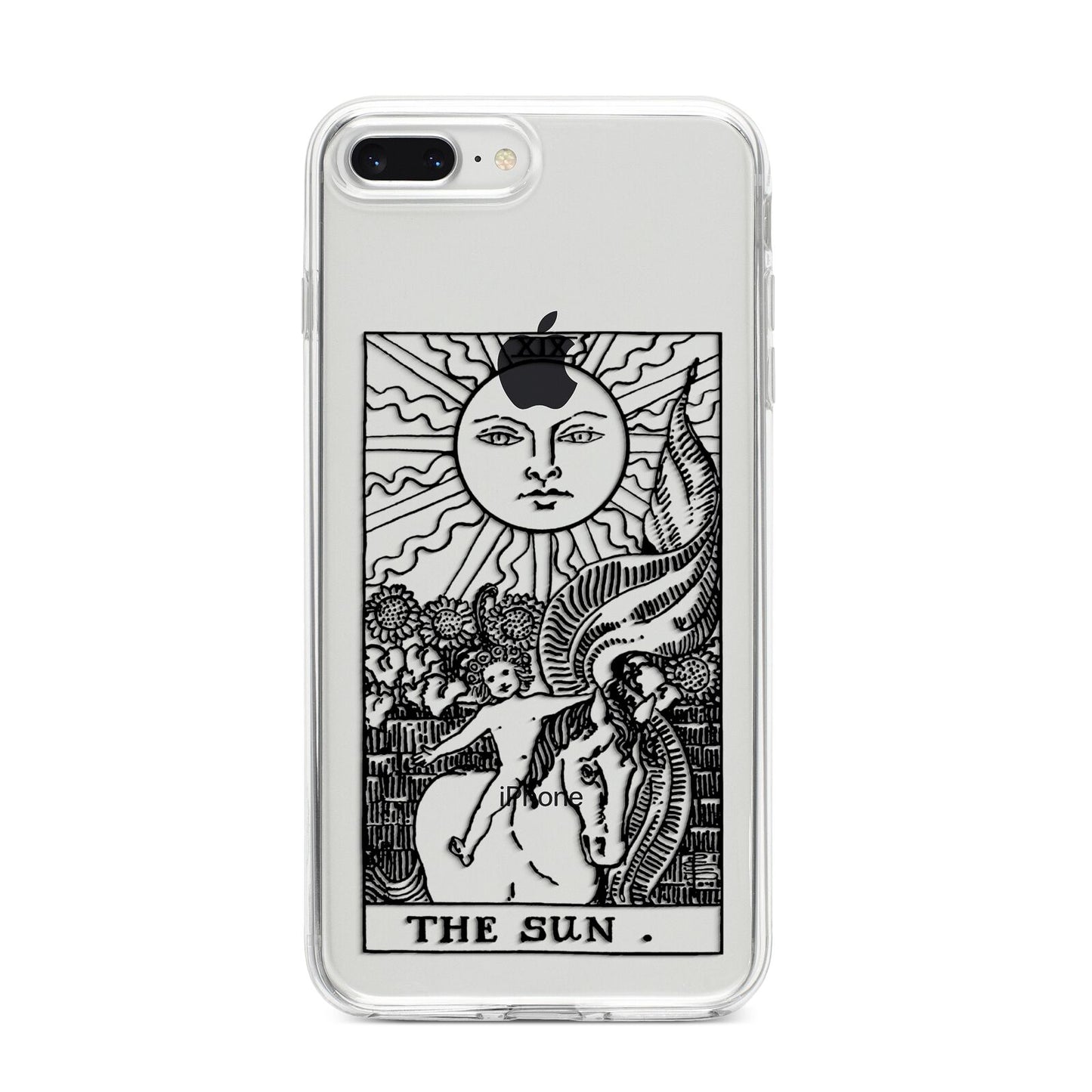 The Sun Monochrome iPhone 8 Plus Bumper Case on Silver iPhone