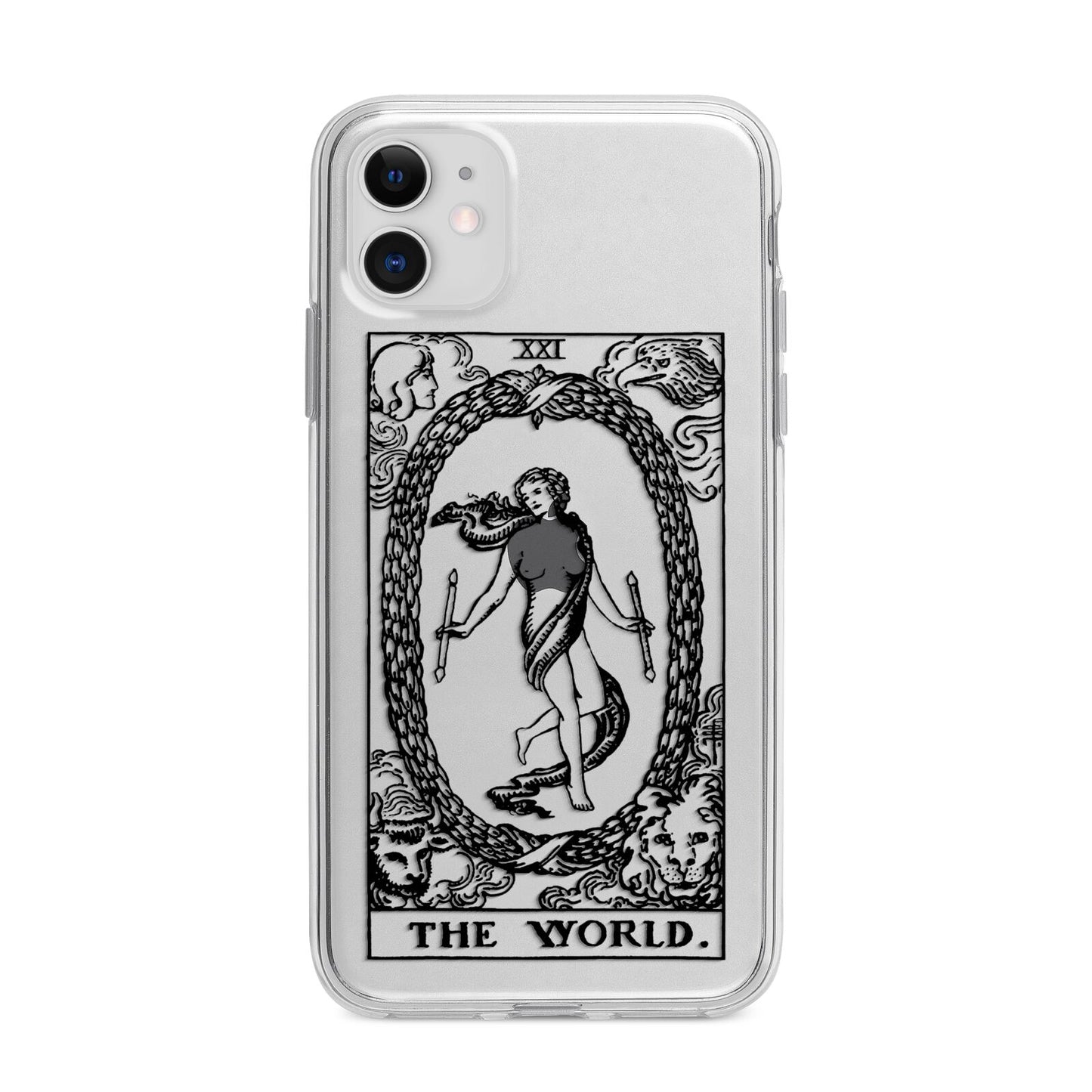 The World Monochrome Apple iPhone 11 in White with Bumper Case
