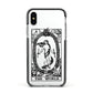 The World Monochrome Apple iPhone Xs Impact Case Black Edge on Silver Phone