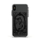 The World Monochrome Apple iPhone Xs Impact Case White Edge on Black Phone