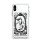 The World Monochrome Apple iPhone Xs Impact Case White Edge on Silver Phone