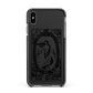 The World Monochrome Apple iPhone Xs Max Impact Case Black Edge on Black Phone
