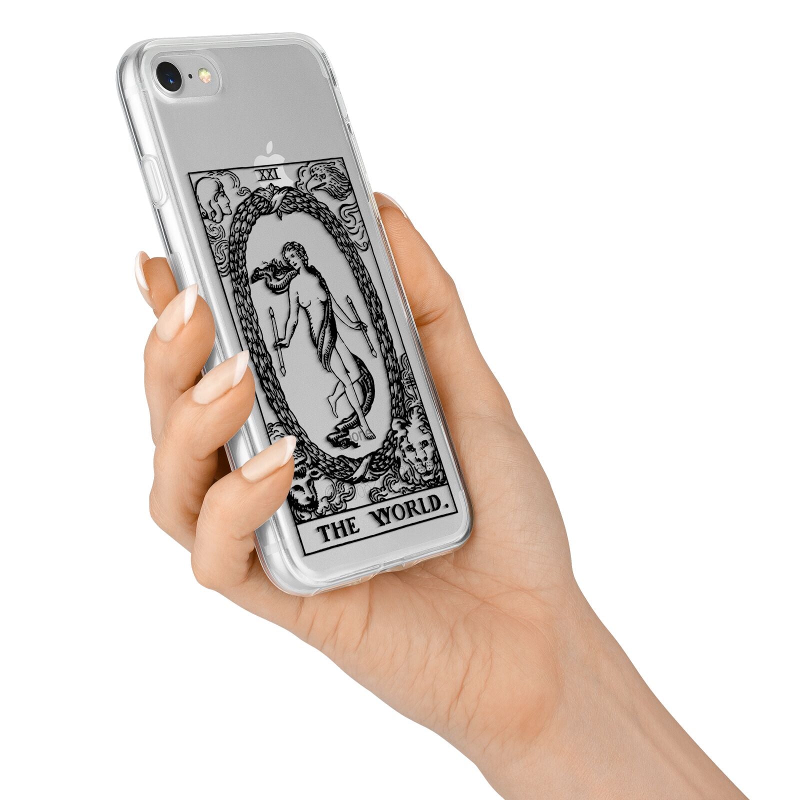The World Monochrome iPhone 7 Bumper Case on Silver iPhone Alternative Image