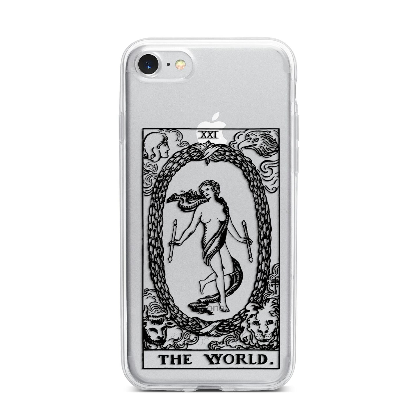 The World Monochrome iPhone 7 Bumper Case on Silver iPhone