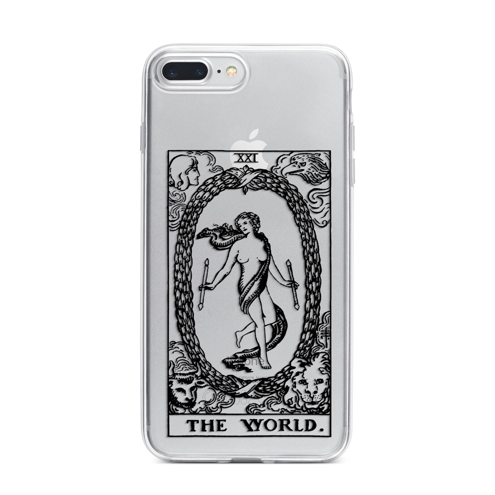 The World Monochrome iPhone 7 Plus Bumper Case on Silver iPhone