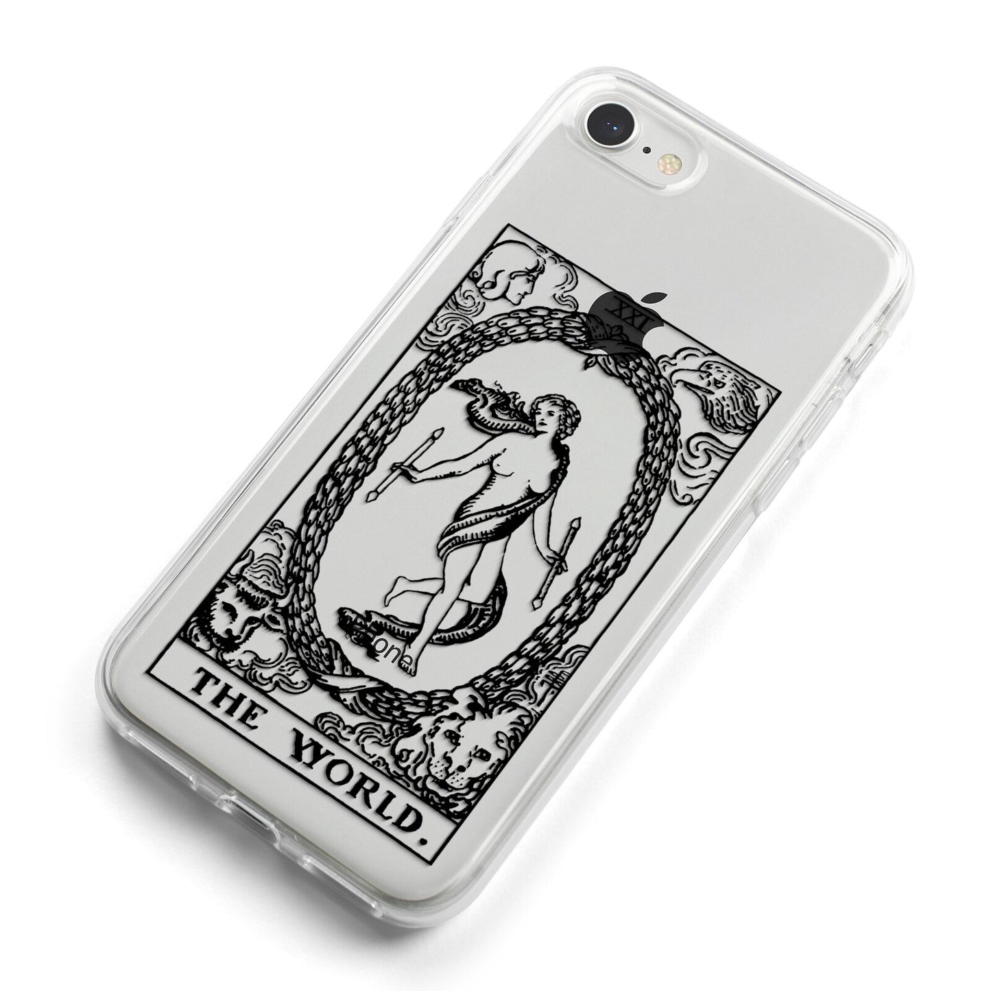 The World Monochrome iPhone 8 Bumper Case on Silver iPhone Alternative Image