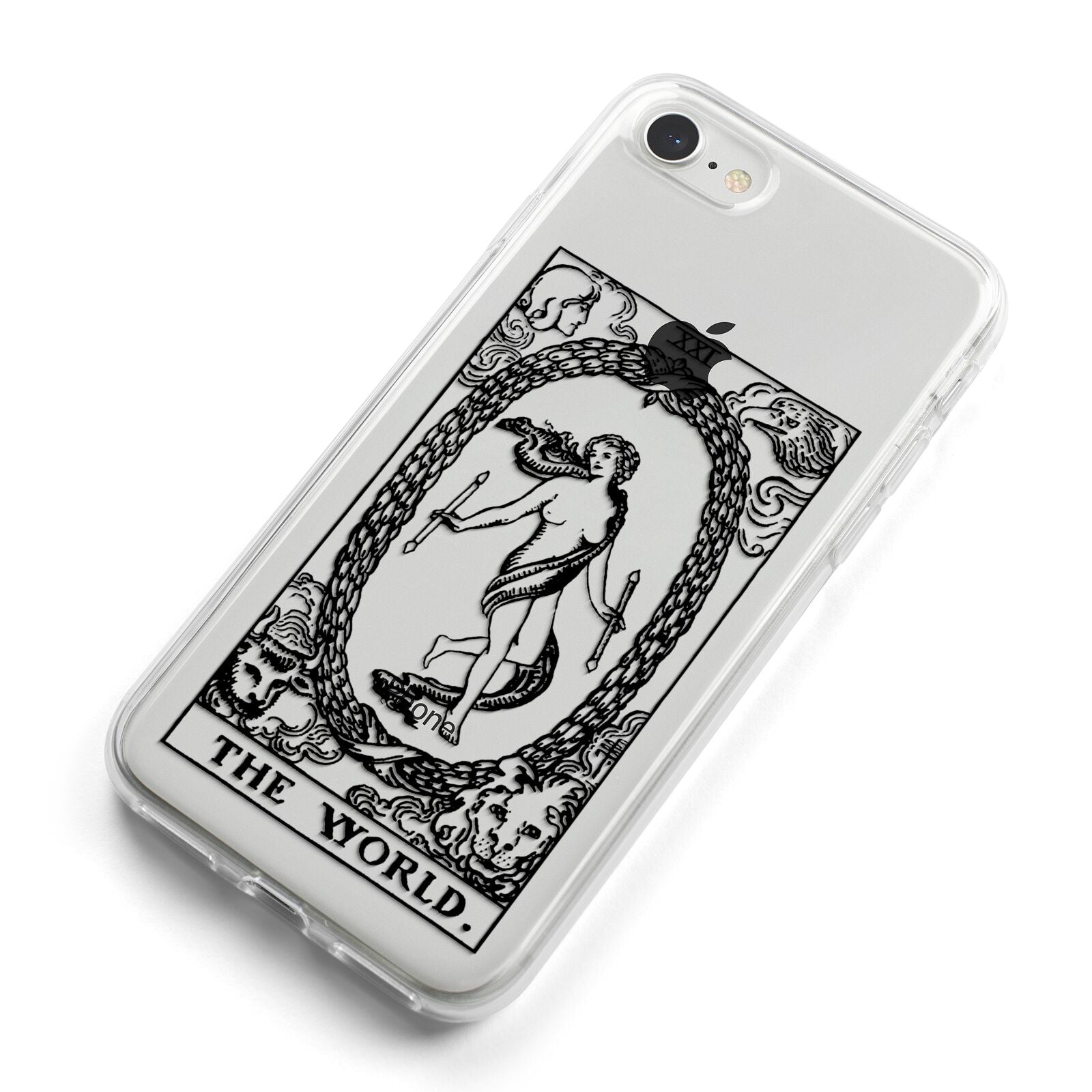 The World Monochrome iPhone 8 Bumper Case on Silver iPhone Alternative Image