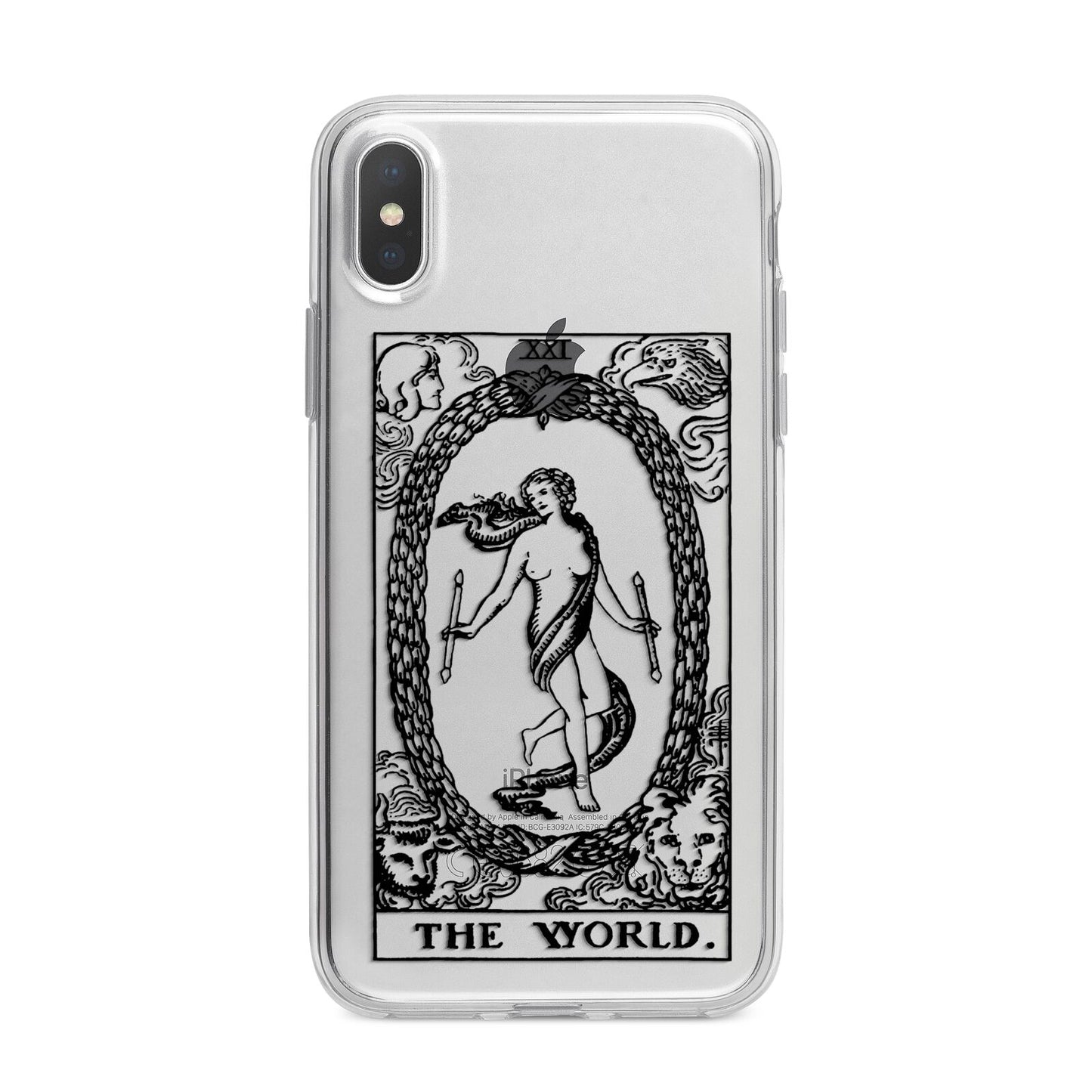The World Monochrome iPhone X Bumper Case on Silver iPhone Alternative Image 1