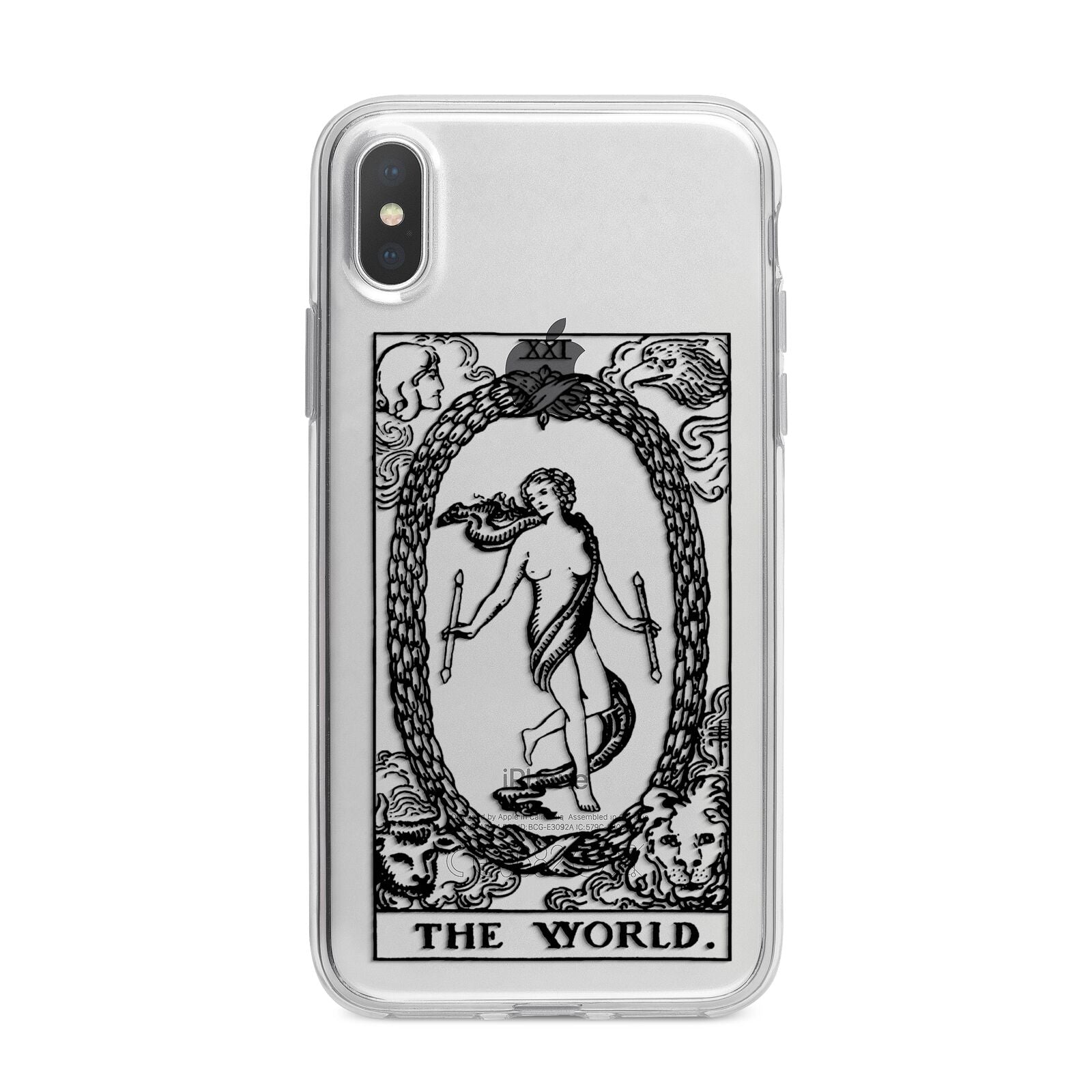 The World Monochrome iPhone X Bumper Case on Silver iPhone Alternative Image 1