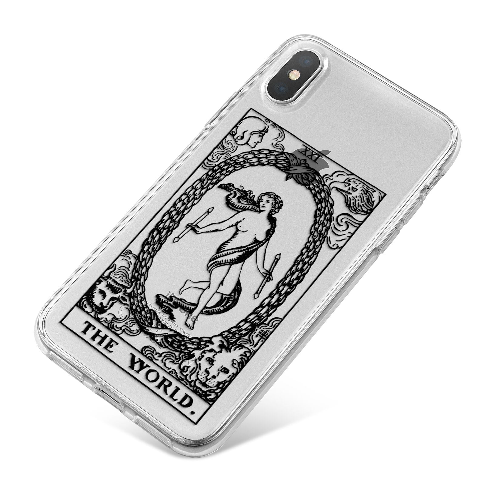 The World Monochrome iPhone X Bumper Case on Silver iPhone