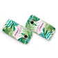 Personalised Tropical Leaf Pink Name Samsung Galaxy Case Flat Overview