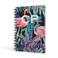 Tropical Leaves & Flamingos A5 Hardcover Notebook Side View