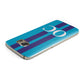 Turquoise Personalised Samsung Galaxy Case Top Cutout