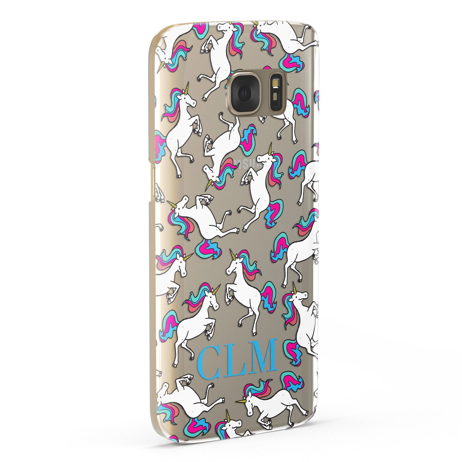 Personalised Unicorn Monogrammed Samsung Galaxy Case Fourty Five Degrees