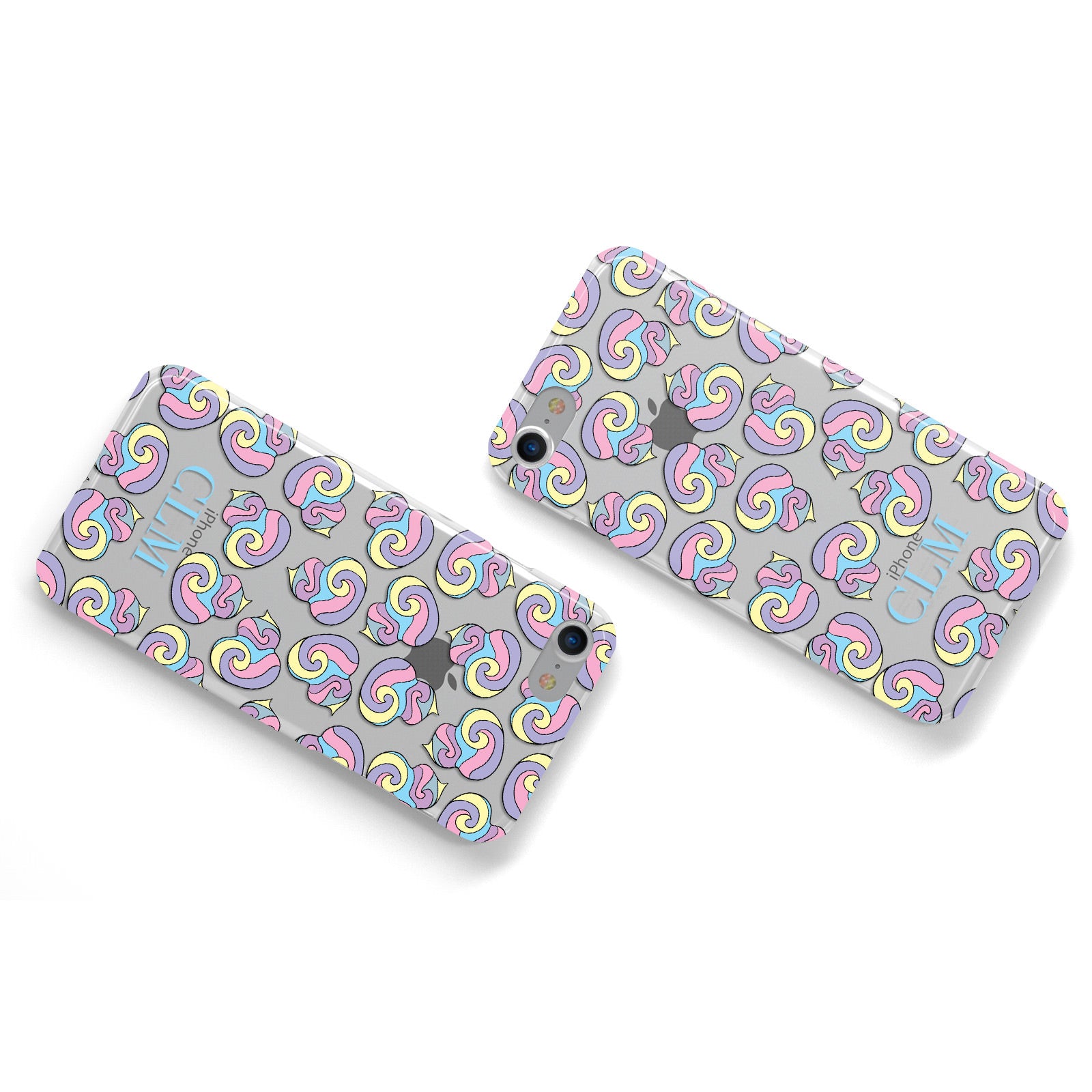 Unicorn Poo Personalised Apple iPhone Case Flat Overview