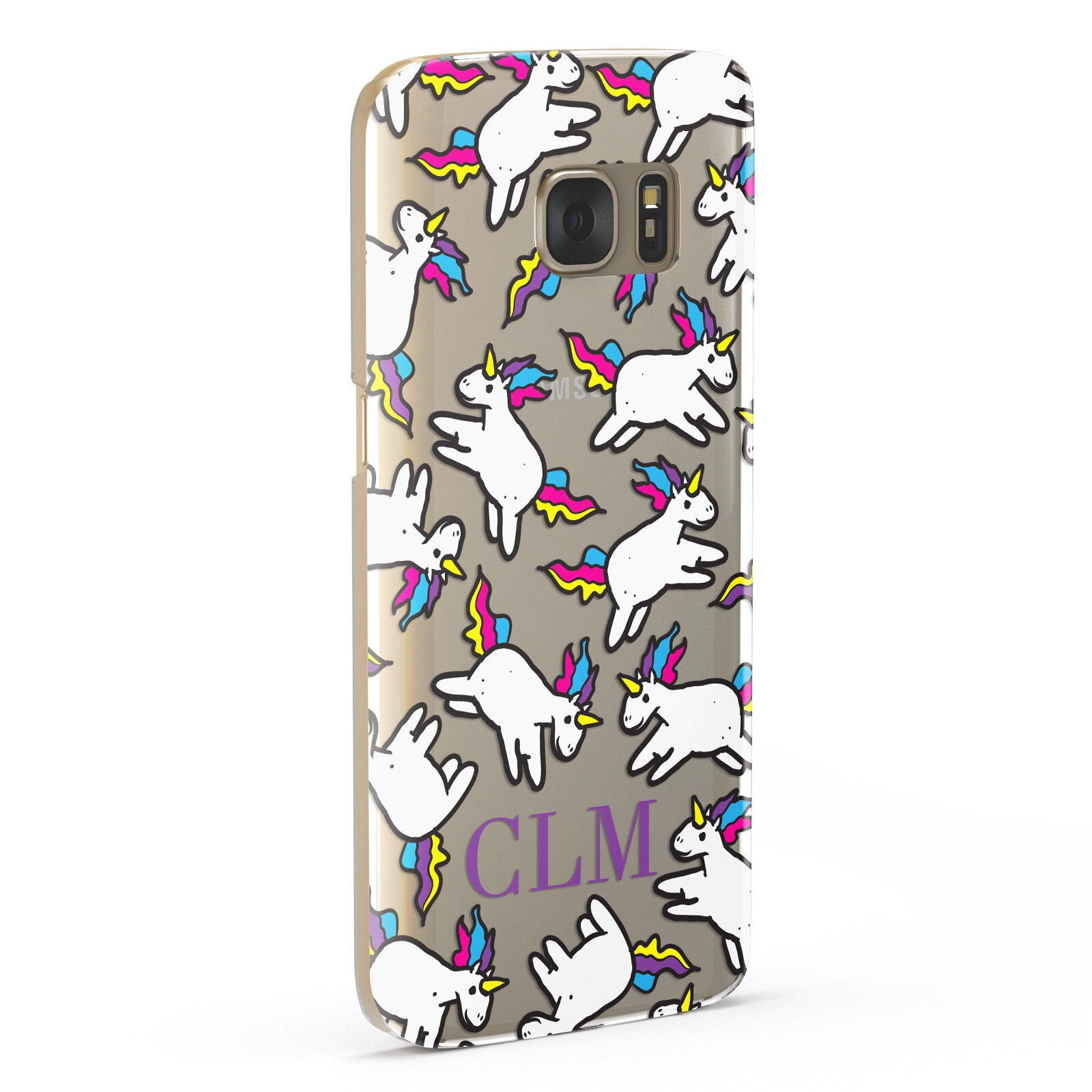 Personalised Unicorn With Initials Samsung Galaxy Case Fourty Five Degrees
