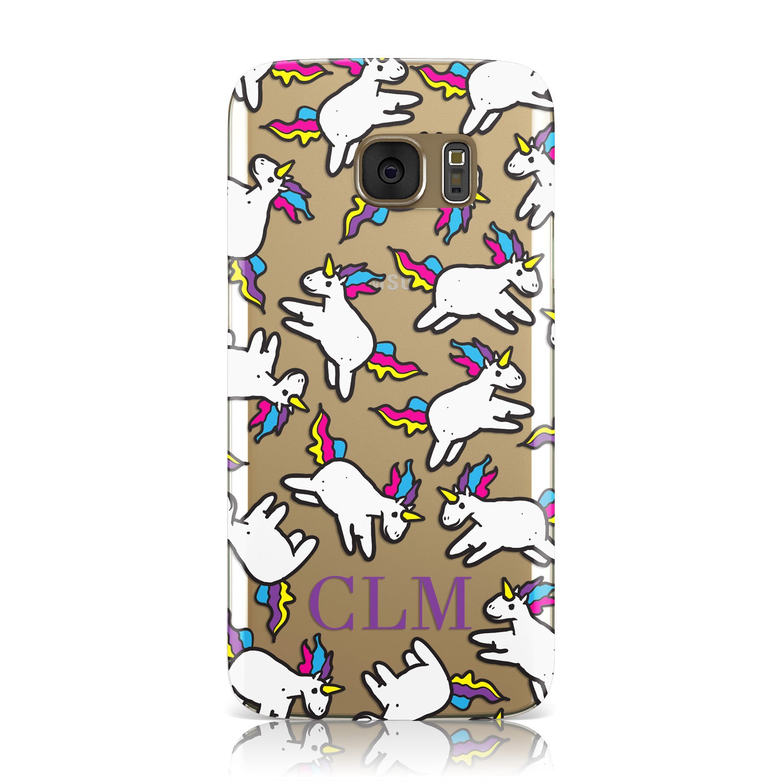 Personalised Unicorn With Initials Samsung Galaxy Case