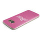 Valentines Bae Text Pink Samsung Galaxy Case Top Cutout