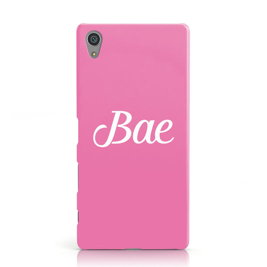 Valentines Bae Text Pink Sony Xperia Case