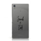 Personalised Valentines Couple Names Black Sony Xperia Case
