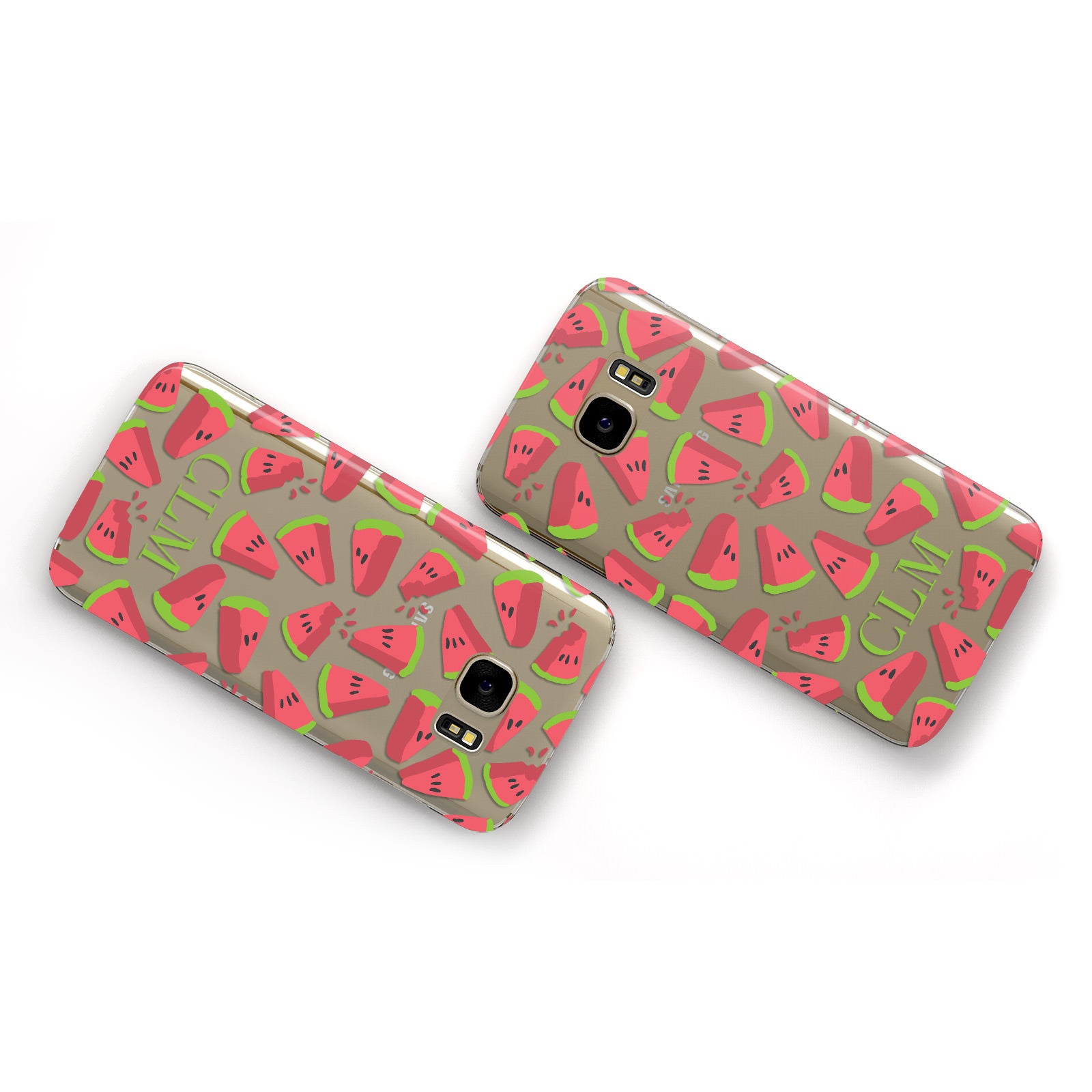 Personalised Watermelon Monogram Samsung Galaxy Case Flat Overview