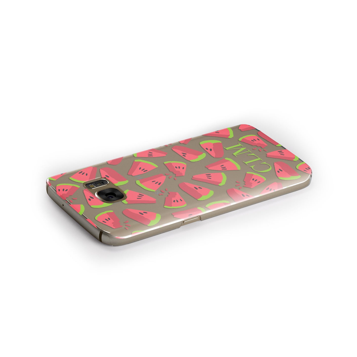 Personalised Watermelon Monogram Samsung Galaxy Case Side Close Up